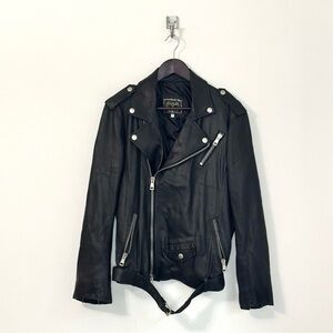 Black Leather Biker Jacket